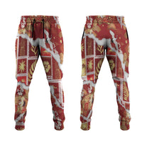 Hawaii Japanese Culture Red Jogger Pants Spring Cranes Aloha Pattern LT01 Red - Polynesian Pride