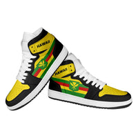 Hawaii Kanaka Maoli High Sneakers AJ1 Flag Inspired LT05 - Polynesian Pride