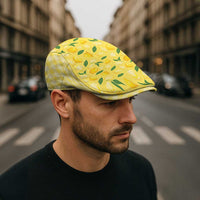 Hawaii Lemon Palaka Jeff Hat Striped Stylized LT01 - Polynesian Pride