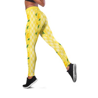 Hawaii Lemon Palaka Leggings Striped Stylized LT01 Yellow - Polynesian Pride