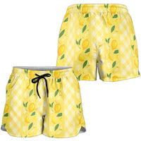 Hawaii Lemon Palaka Shorts for Women Striped Stylized LT01 - Polynesian Pride