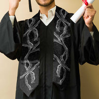 Hawaii Maile Lei Graduation Stole Aloha Grayscale Color LT03 - Polynesian Pride