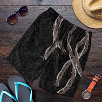 Hawaii Maile Lei Shorts for Men Aloha Grayscale Color LT03 Grey - Polynesian Pride