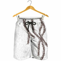 Hawaii Maile Lei Shorts for Men Aloha The Grey Color LT03 - Polynesian Pride