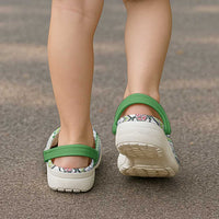 Hawaii Makahiki Turtle Clogs Shoes Green Tapa Pattern - Polynesian Pride