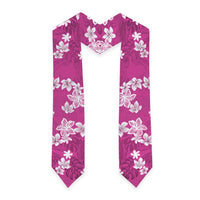 Hawaii Monstera Deliciosa Graduation Stole Pink Plumeria Polynesian Pattern LT05 - Polynesian Pride