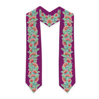 Hawaii Ohia Lehua Graduation Stole Tropical Vibes Fuchsia LT05 - Polynesian Pride