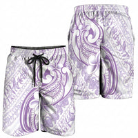 Hawaii Plumeria Lokelani Pikake Lei Shorts for Men Poni Polynesian Tattoo LT9 - Polynesian Pride
