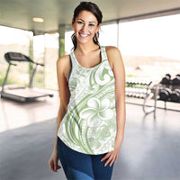 Hawaii Plumeria Lokelani Pikake Lei Women Racerback Tank Oma'oma'o Polynesian Tattoo