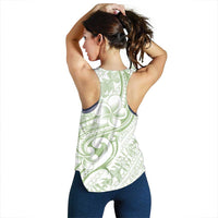 Hawaii Plumeria Lokelani Pikake Lei Women Racerback Tank Oma'oma'o Polynesian Tattoo