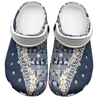 Hawaii Plumeria Tribal Vintage Clogs Shoes Special Blue LT03 Blue - Polynesian Pride