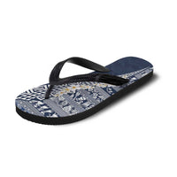 Hawaii Plumeria Tribal Vintage Flip Flops Special Blue LT03 - Polynesian Pride