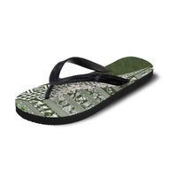 Hawaii Plumeria Tribal Vintage Flip Flops Special Green LT03 - Polynesian Pride