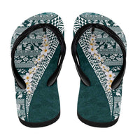 Hawaii Plumeria Tribal Vintage Flip Flops Special Turquoise LT03 - Polynesian Pride