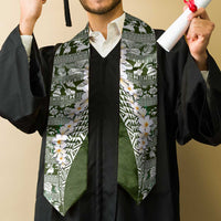 Hawaii Plumeria Tribal Vintage Graduation Stole Special Green LT03 - Polynesian Pride