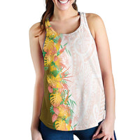 Hawaii Tropical Plant Lenalena Women Racerback Tank Vibrant Polynesian Pattern LT01 - Polynesian Pride