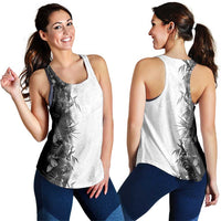 Hawaii Tropical Plant Monochrome Women Racerback Tank Vibrant Polynesian Pattern LT01 - Polynesian Pride