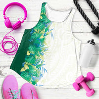 Hawaii Tropical Plant Omaomao Women Racerback Tank Vibrant Polynesian Pattern LT01 Green - Polynesian Pride