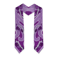 Hawaii Violet Hibiscus Pikake Lei Graduation Stole LT05 - Polynesian Pride