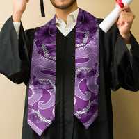 Hawaii Violet Hibiscus Pikake Lei Graduation Stole LT05 - Polynesian Pride