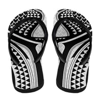 Hawaiian Kakau Art Tattoos Aquaman Style Flip Flops White Version - Polynesian Pride