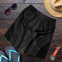 Hawaiian Kakau Art Tattoos Aquaman Style Shorts for Men Black Version LT03 Black - Polynesian Pride