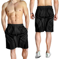 Hawaiian Kakau Art Tattoos Aquaman Style Shorts for Men Black Version LT03 - Polynesian Pride