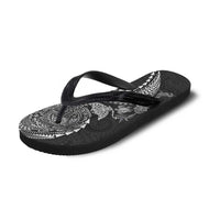 Hawaiian Kakau Tribal Sea Animals Tattoos Flip Flops Black Color LT03 - Polynesian Pride