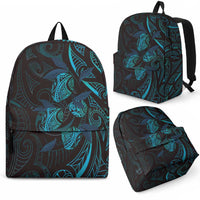 Hawaiian Mango Tribal Tattoo Backpack Teal Pacific Traditional Pattern LT9 - Polynesian Pride