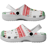 Hawaiian Mele Kalikimaka Clogs Shoes Funny Pineapple Surfing with Map Christmas Stripe Elements LT03 - Polynesian Pride