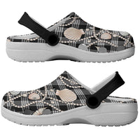 Hawaiian Ocean Seashells Clogs Shoes Black Palaka Pattern LT01 - Polynesian Pride
