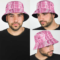 Hawaiian Ohia Lehua Lei Bucket Hat Plaid Palaka Akala Pattern LT9 - Polynesian Pride