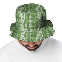 Hawaiian Ohia Lehua Lei Bucket Hat Plaid Palaka Omaomao Pattern LT9 - Polynesian Pride