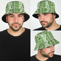 Hawaiian Ohia Lehua Lei Bucket Hat Plaid Palaka Omaomao Pattern LT9 - Polynesian Pride