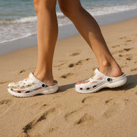 Hawaiian Ohia Lehua Lei Clogs Shoes Plaid Palaka Ahiehie Pattern - Polynesian Pride