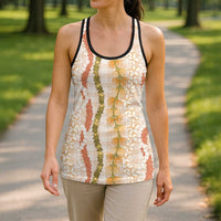 Hawaiian Ohia Lehua Lei Hollow Tank Top Plaid Palaka Ahiehie Pattern LT9 - Polynesian Pride
