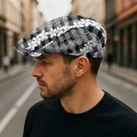 Hawaiian Ohia Lehua Lei Jeff Hat Plaid Palaka Eleele Pattern - Polynesian Pride