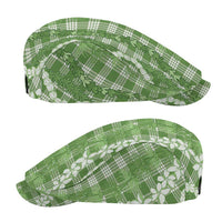 Hawaiian Ohia Lehua Lei Jeff Hat Plaid Palaka Omaomao Pattern - Polynesian Pride