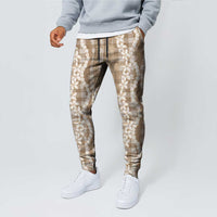 Hawaiian Ohia Lehua Lei Jogger Pants Plaid Palaka Kalaihaahaa Pattern LT9 - Polynesian Pride