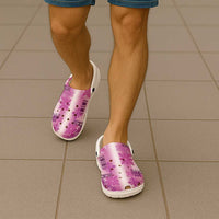 Hawaiian Quilt Clogs Shoes Vintage Pattern Pink - Polynesian Pride