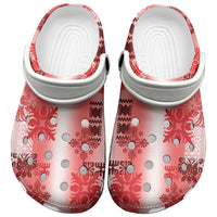 Hawaiian Quilt Clogs Shoes Vintage Pattern Red - Polynesian Pride