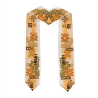 Hawaiian Quilt Graduation Stole Vintage Pattern Brown LT05 - Polynesian Pride