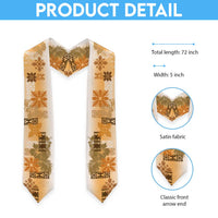Hawaiian Quilt Graduation Stole Vintage Pattern Brown LT05 - Polynesian Pride