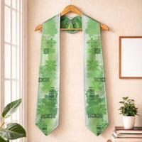 Hawaiian Quilt Graduation Stole Vintage Pattern Green LT05 One Size Green - Polynesian Pride