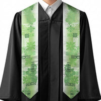 Hawaiian Quilt Graduation Stole Vintage Pattern Green LT05 - Polynesian Pride