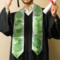Hawaiian Quilt Graduation Stole Vintage Pattern Green LT05 - Polynesian Pride