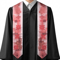 Hawaiian Quilt Graduation Stole Vintage Pattern Red LT05 - Polynesian Pride