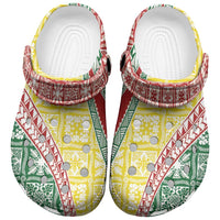 Hawaiian Quilt Pattern Clogs Shoes Special Color Mixed LT01 Multicolor - Polynesian Pride