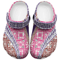Hawaiian Quilt Pattern Clogs Shoes Sweet Color Mixed LT01 Pink - Polynesian Pride