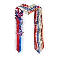 Hawaiian Sea Animals Graduation Stole with Lei and Flag Style LT03 - Polynesian Pride